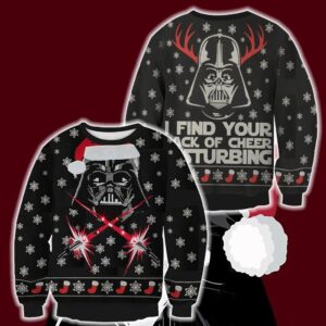 Star War Santa Clause I Find Your Lack Of Cheer Disturbing For Unisex Ugly Christmas Sweater