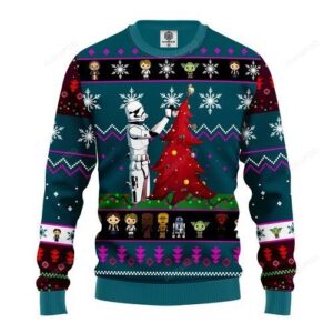 Star Wars And Tree Christmas For Unisex Ugly Christmas Sweater
