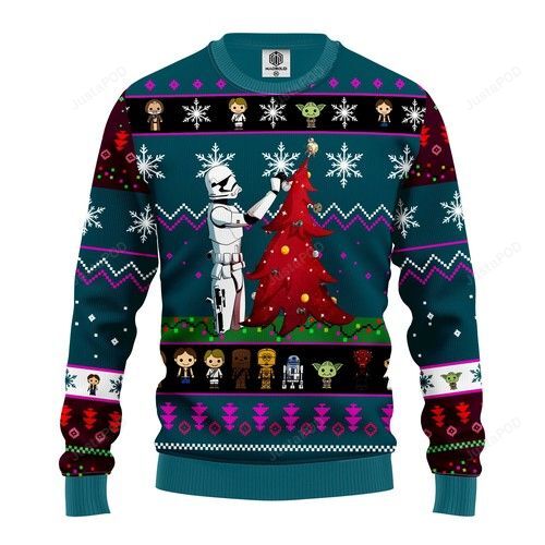 Star Wars And Tree Christmas For Unisex Ugly Christmas Sweater Star Wars And Tree Christmas For Unisex Ugly Christmas Sweater