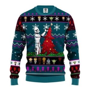 Star Wars And Tree For Unisex Ugly Christmas Sweater