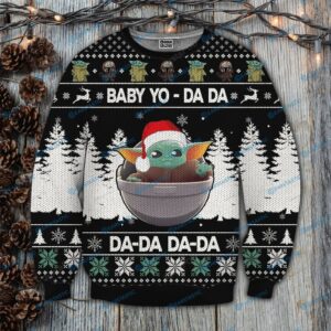 Star Wars Baby Yoda Da Da Da Ugly Christmas Sweater