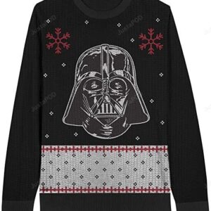 Star Wars Darth Vader Face Youth Black Ugly Christmas Sweater