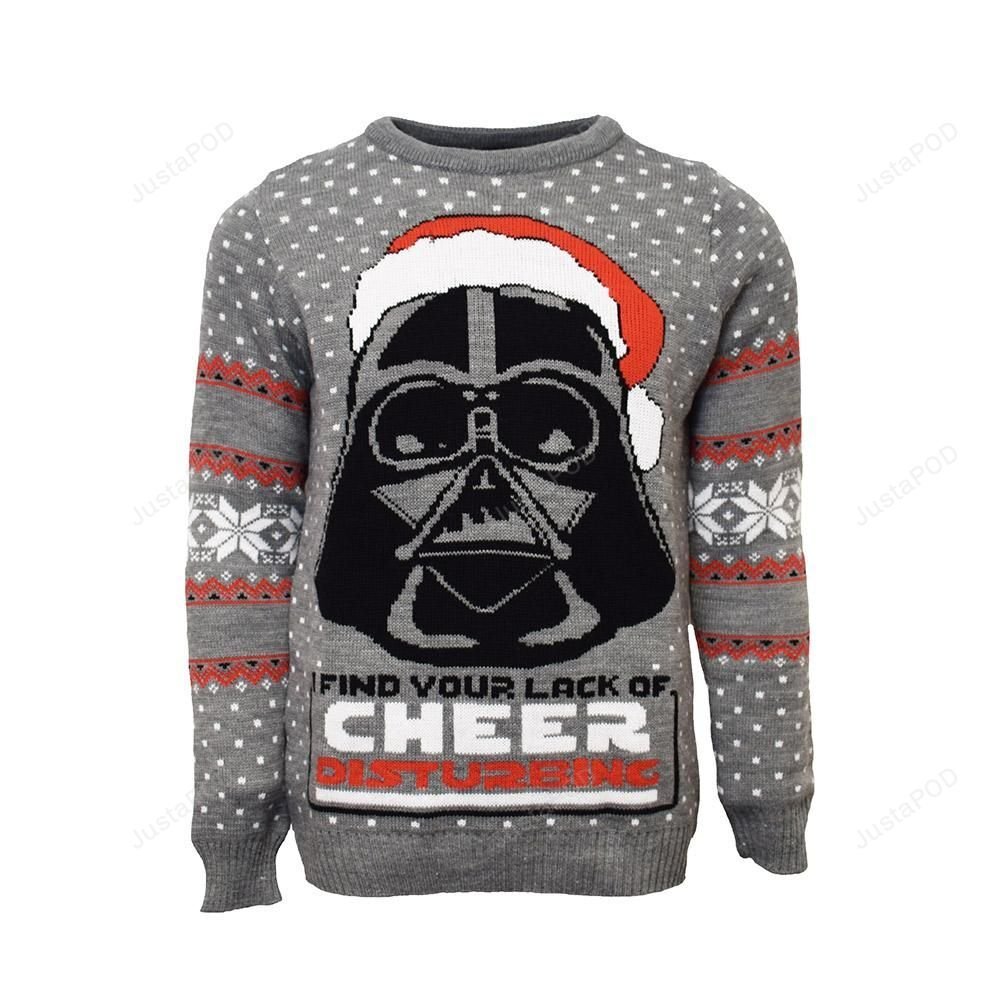 Star Wars Darth Vader Find Your Lack Of Cheer Disturbing Ugly Christmas Sweater Star Wars Darth Vader Find Your Lack Of Cheer Disturbing Ugly Christmas Sweater