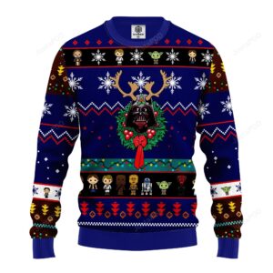 Star Wars Darth Vader Ugly Christmas Sweater Blue