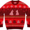 Star Wars Death Star Saber Showdown Adult Red Ugly Christmas Sweater