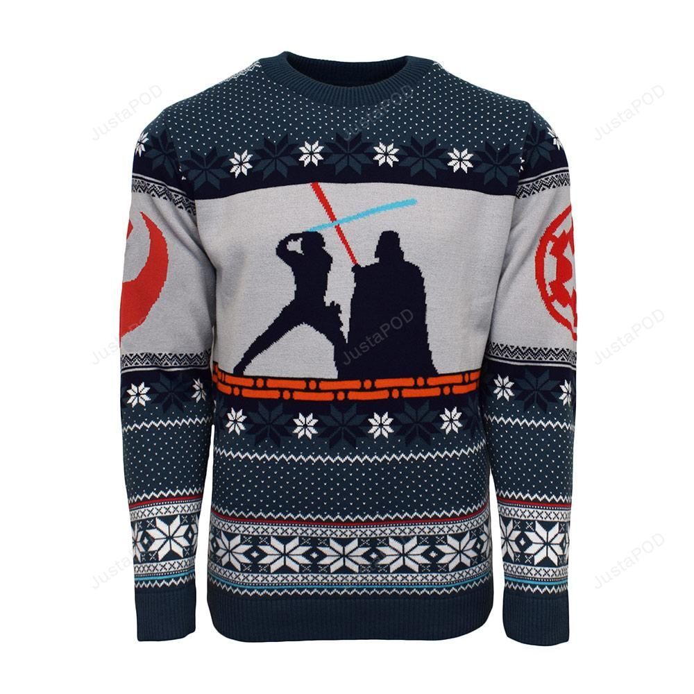 Star Wars Luke And Darth Ugly Christmas Sweater Star Wars Luke And Darth Ugly Christmas Sweater