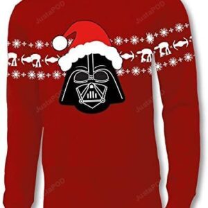 Star Wars Santa Hat Vader Adult Red Ugly Sweater