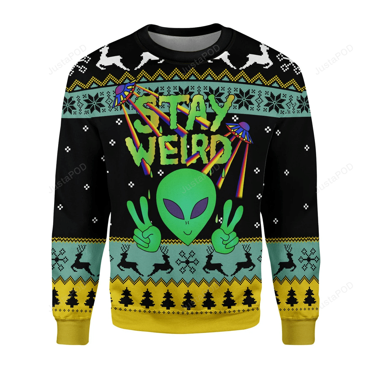 Stay Weird Alien Ugly Christmas Sweater Stay Weird Alien Ugly Christmas Sweater