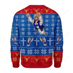 Super Jesus Ugly Christmas Sweater
