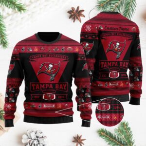Tampa Bay Buccaneers Football Team Logo Personalized Ugly Christmas Sweater
