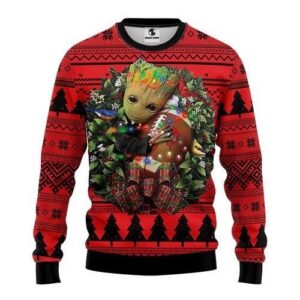 Tampa Bay Buccaneers Groot Hug Ugly Christmas Sweater