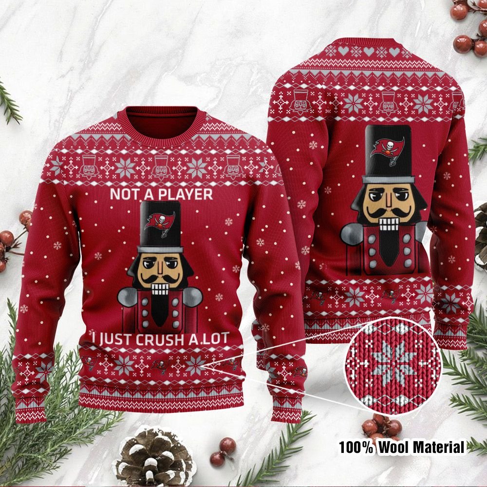 Tampa Bay Buccaneers I Am Not A Player I Just Crush Alot Ugly Christmas Sweater Tampa Bay Buccaneers I Am Not A Player I Just Crush Alot Ugly Christmas Sweater