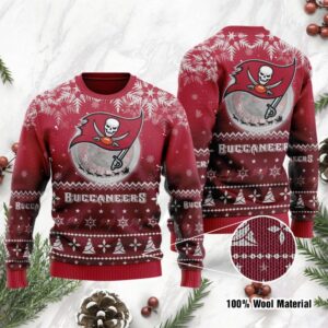 Tampa Bay Buccaneers Santa Claus In The Moon Ugly Christmas Sweater
