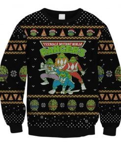 Teenage Mutant Ninja Turtles Power Rangers Ugly Christmas Sweater