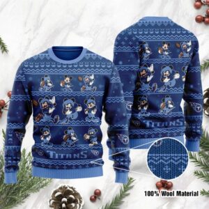 Tennessee Titans Mickey Mouse Holiday Party Ugly Christmas Sweater