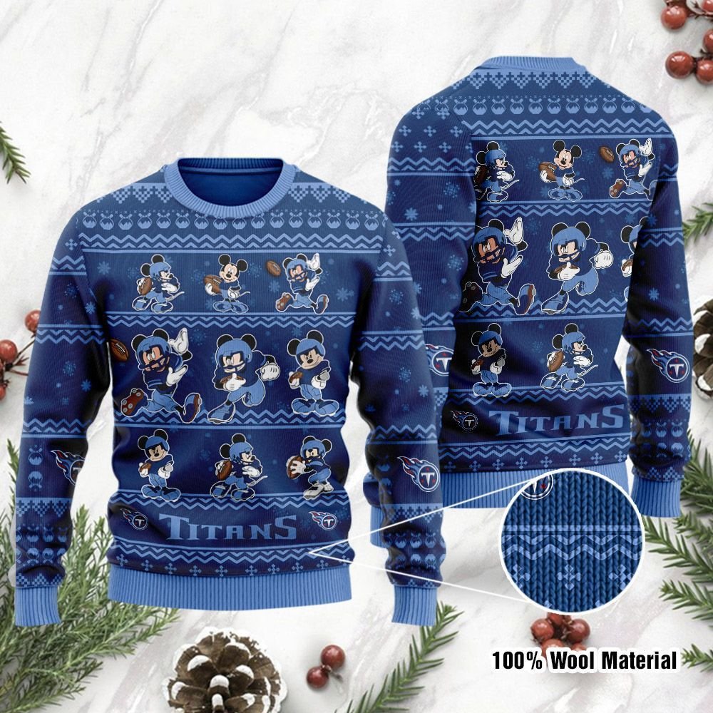 Tennessee Titans Mickey Mouse Ugly Christmas Sweater Tennessee Titans Mickey Mouse Ugly Christmas Sweater