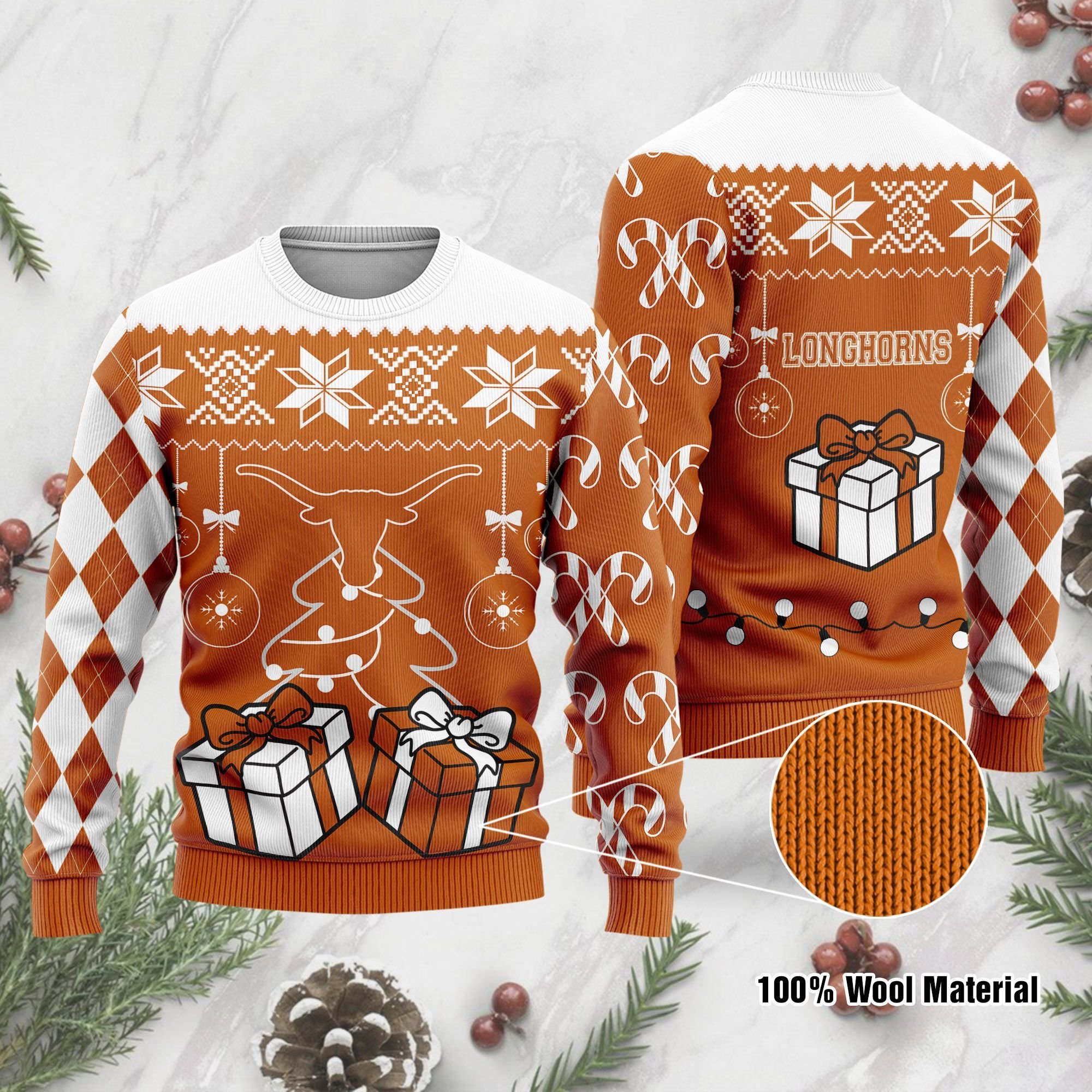 Texas Longhorns Funny Ugly Christmas Sweater Texas Longhorns Funny Ugly Christmas Sweater