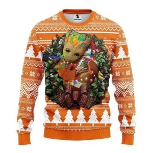 Texas Longhorns Groot Hug Ugly Christmas Sweater