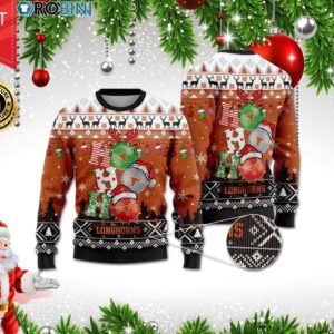 Texas Longhorns Ho Ho Ho 3D Print Christmas Wool Sweater