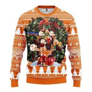 Texas Longhorns Tree Christmas Ugly Christmas Sweater