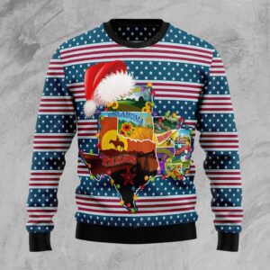 Texas Oklahoma Arkansas Xmas Ugly Christmas Sweater