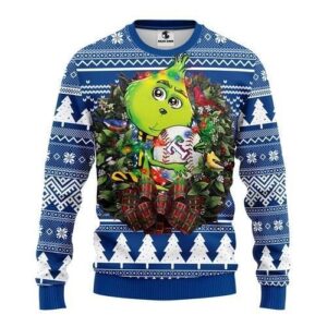 Texas Rangers Grinch Hug Ugly Christmas Sweater