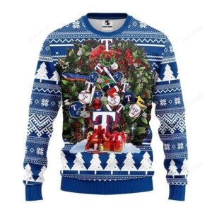 Texas Rangers Tree Christmas For Unisex Ugly Christmas Sweater