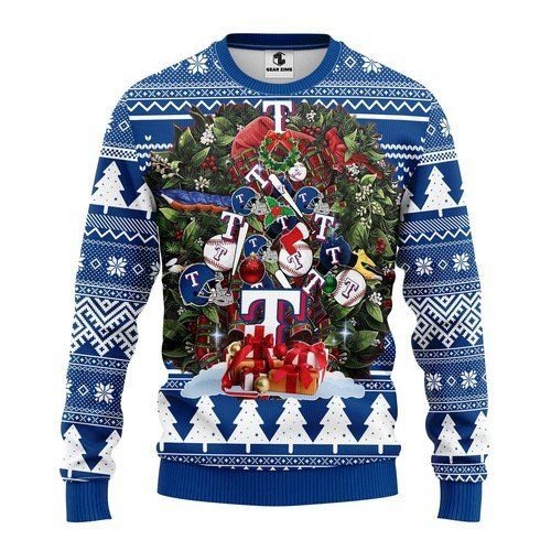 Texas Rangers Tree For Unisex Ugly Christmas Sweater Texas Rangers Tree For Unisex Ugly Christmas Sweater