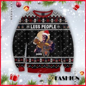 Thanos Less People More Miller Lite Ugly Christmas Sweater
