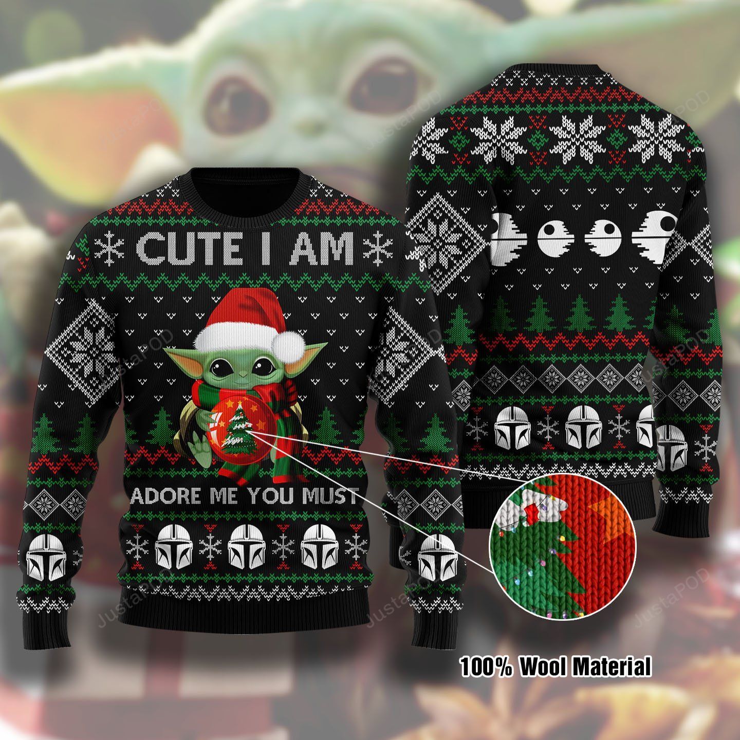The Baby Yoda Ugly Christmas Sweater The Baby Yoda Ugly Christmas Sweater