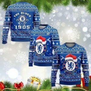 The Blues Chelsea Football Club Ugly Christmas Sweater