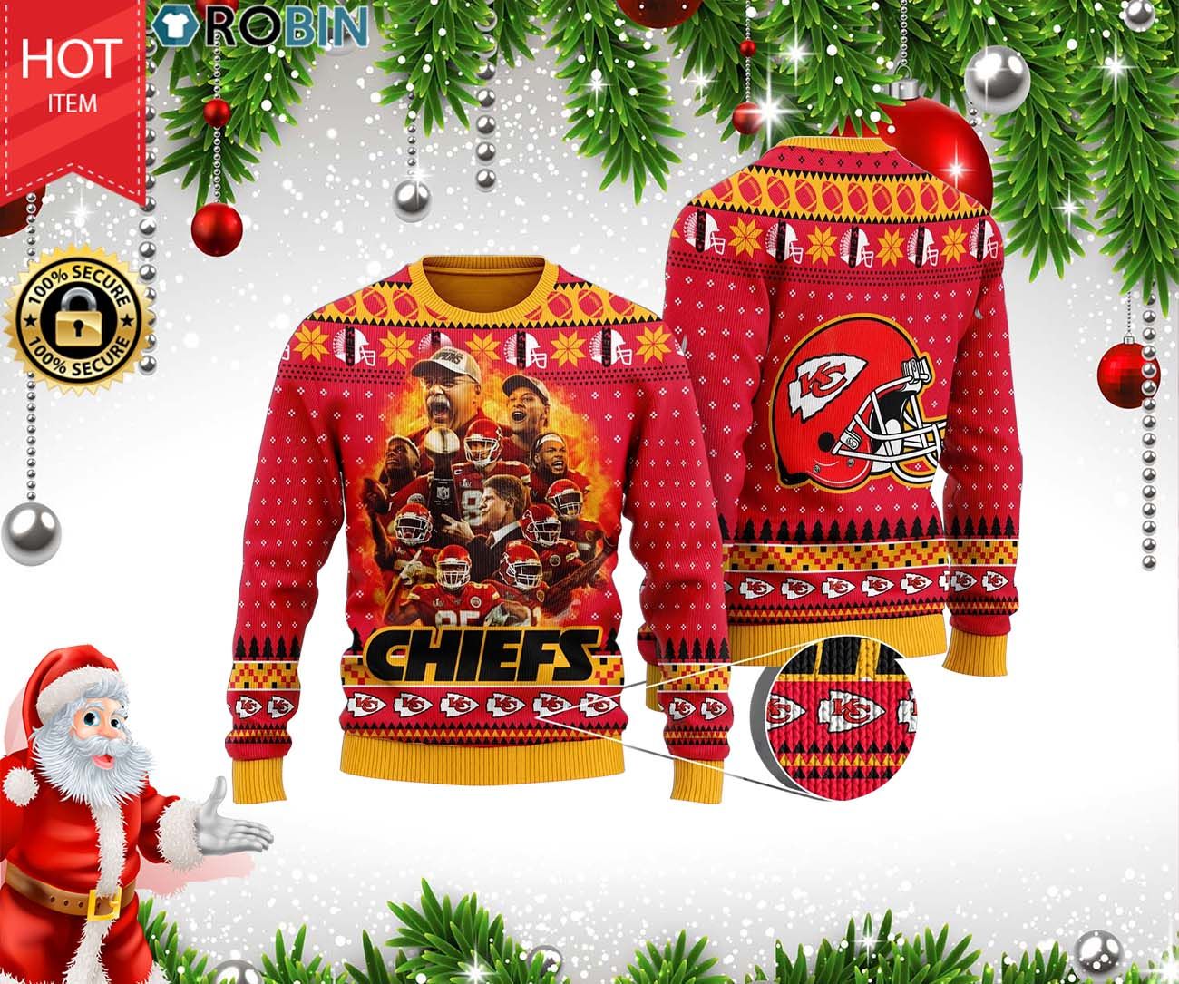 The Kansas City Chiefs Legion of Zoom Ugly Christmas Sweater The Kansas City Chiefs Legion of Zoom Ugly Christmas Sweater