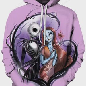 The Nightmare Before Christmas Jack Skellington And Sally 3D All Over Print Hoodie