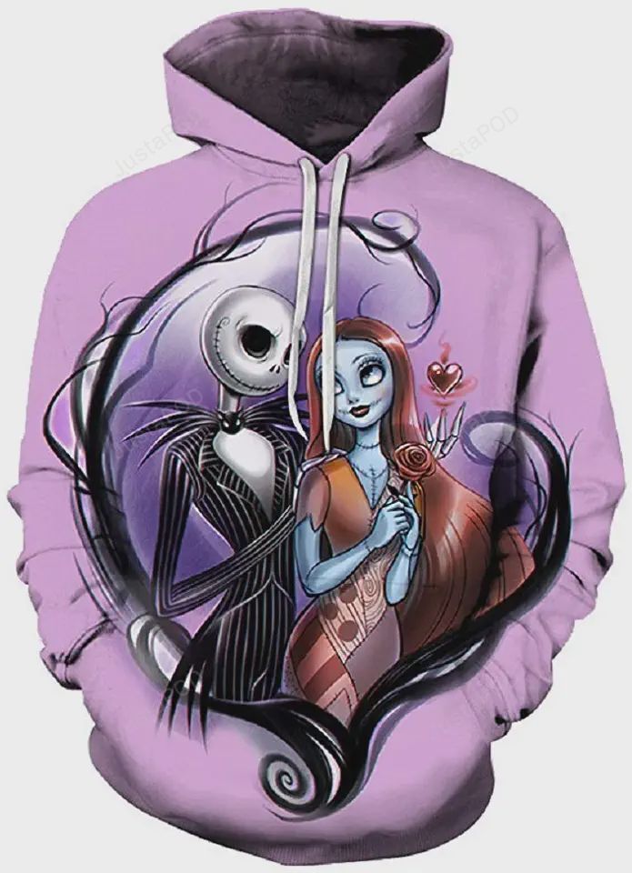 The Nightmare Before Christmas Jack Skellington And Sally 3D All Over Print Hoodie The Nightmare Before Christmas Jack Skellington And Sally 3D All Over Print Hoodie