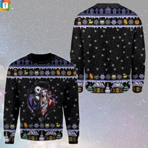 The nightmare jack and sally ugly sweater