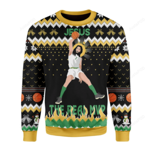The Real MVP Jesus Ugly Christmas Sweater