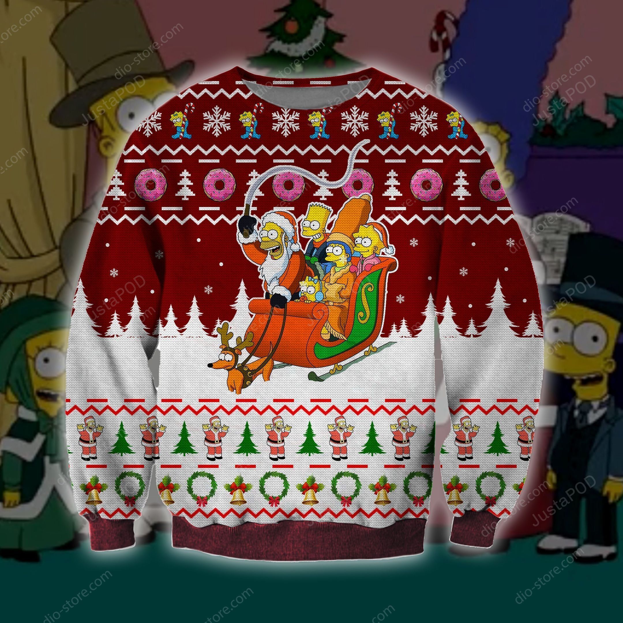 The Simpsons Knitting Pattern Ugly Christmas Sweater The Simpsons Knitting Pattern Ugly Christmas Sweater