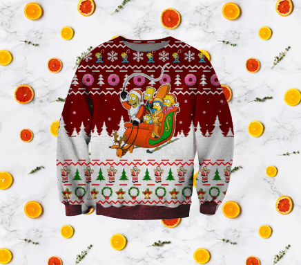 THE SIMPSONS UGLY CHRISTMAS SWEATER THE SIMPSONS UGLY CHRISTMAS SWEATER