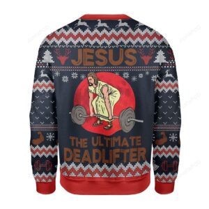 The Ultimate Deadlifter Jesus Ugly Christmas Sweater
