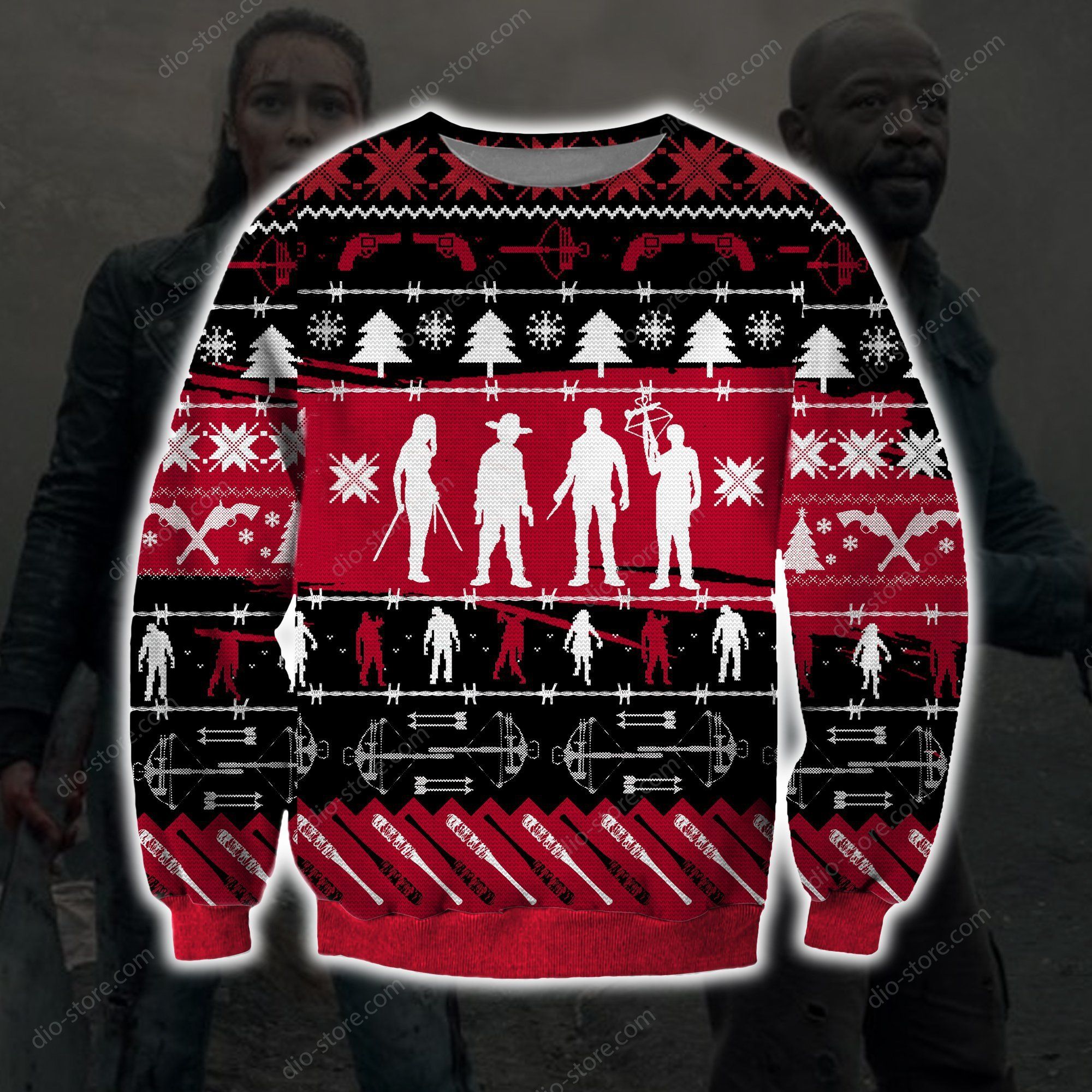 The Walking Dead Knitting Pattern For Unisex Ugly Christmas Sweater The Walking Dead Knitting Pattern For Unisex Ugly Christmas Sweater