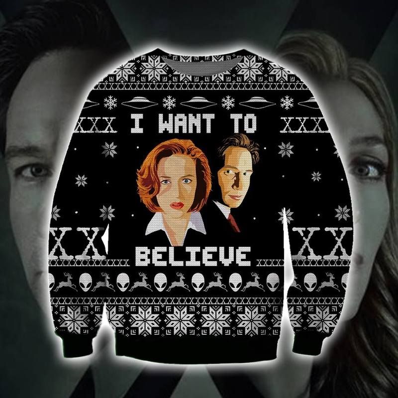 The X Files I Want To Believe Ugly Sweater The X Files I Want To Believe Ugly Sweater