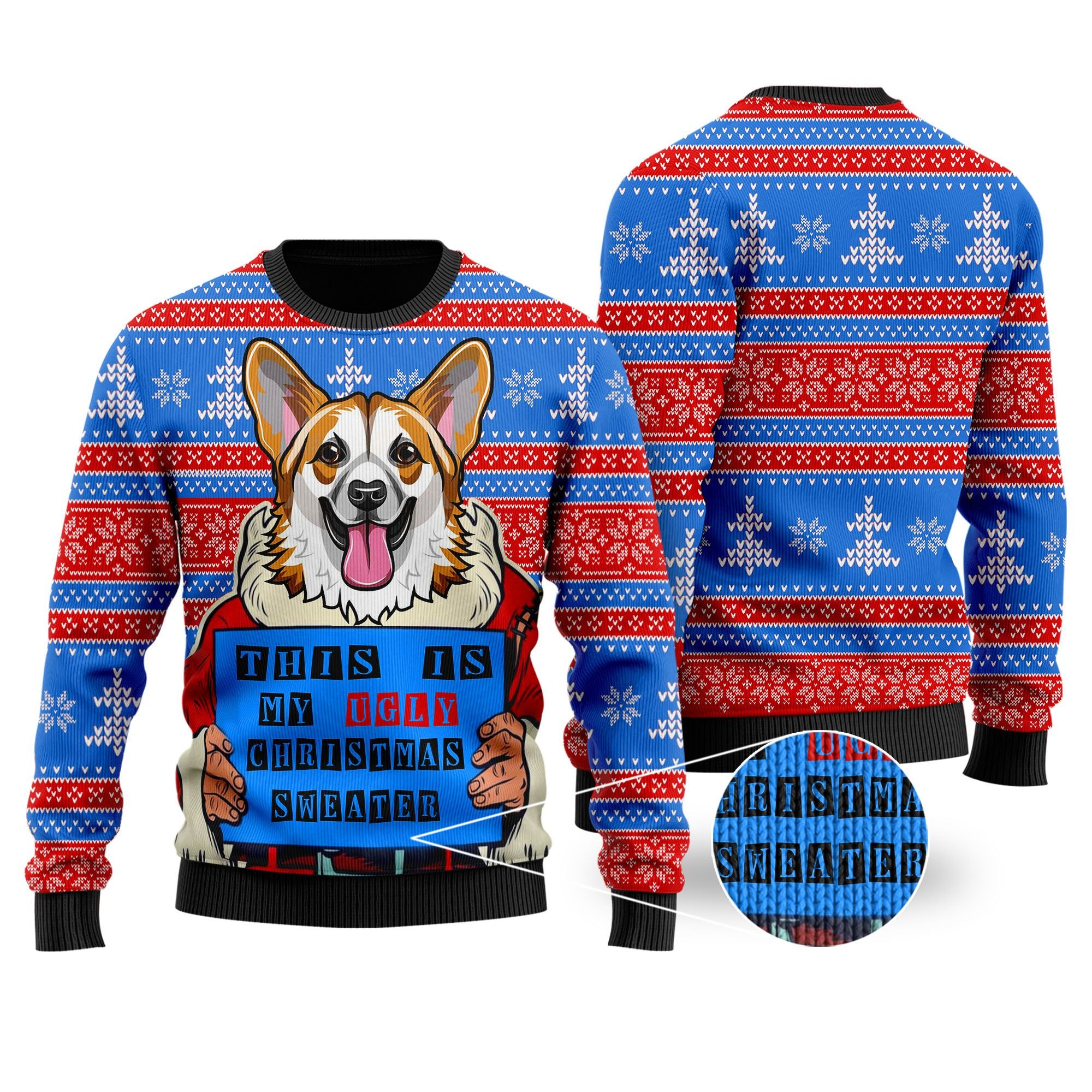 This Is My Funny Corgi Santa Claus For Dog Owners And Lovers Ugly Christmas Sweater This Is My Funny Corgi Santa Claus For Dog Owners And Lovers Ugly Christmas Sweater
