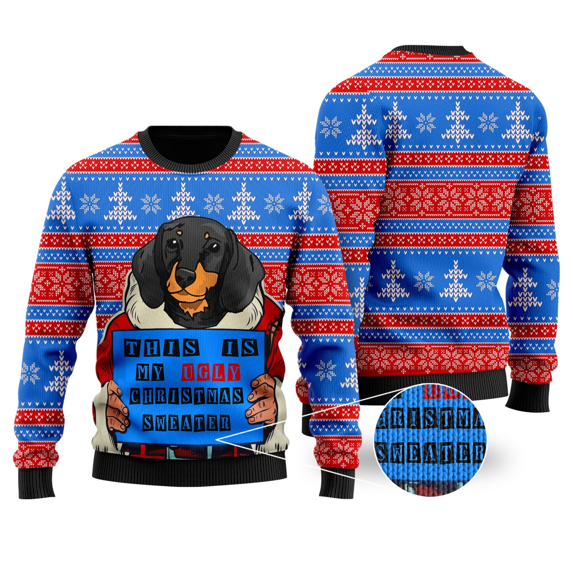 This Is My Funny Dachshund Santa Claus For Wiener Dog Owners And Lovers Ugly Christmas Sweater This Is My Funny Dachshund Santa Claus For Wiener Dog Owners And Lovers Ugly Christmas Sweater