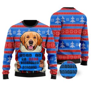 This Is My Funny Golden Retriever Santa Claus For Dog Owners And Lovers Ugly Christmas Sweater