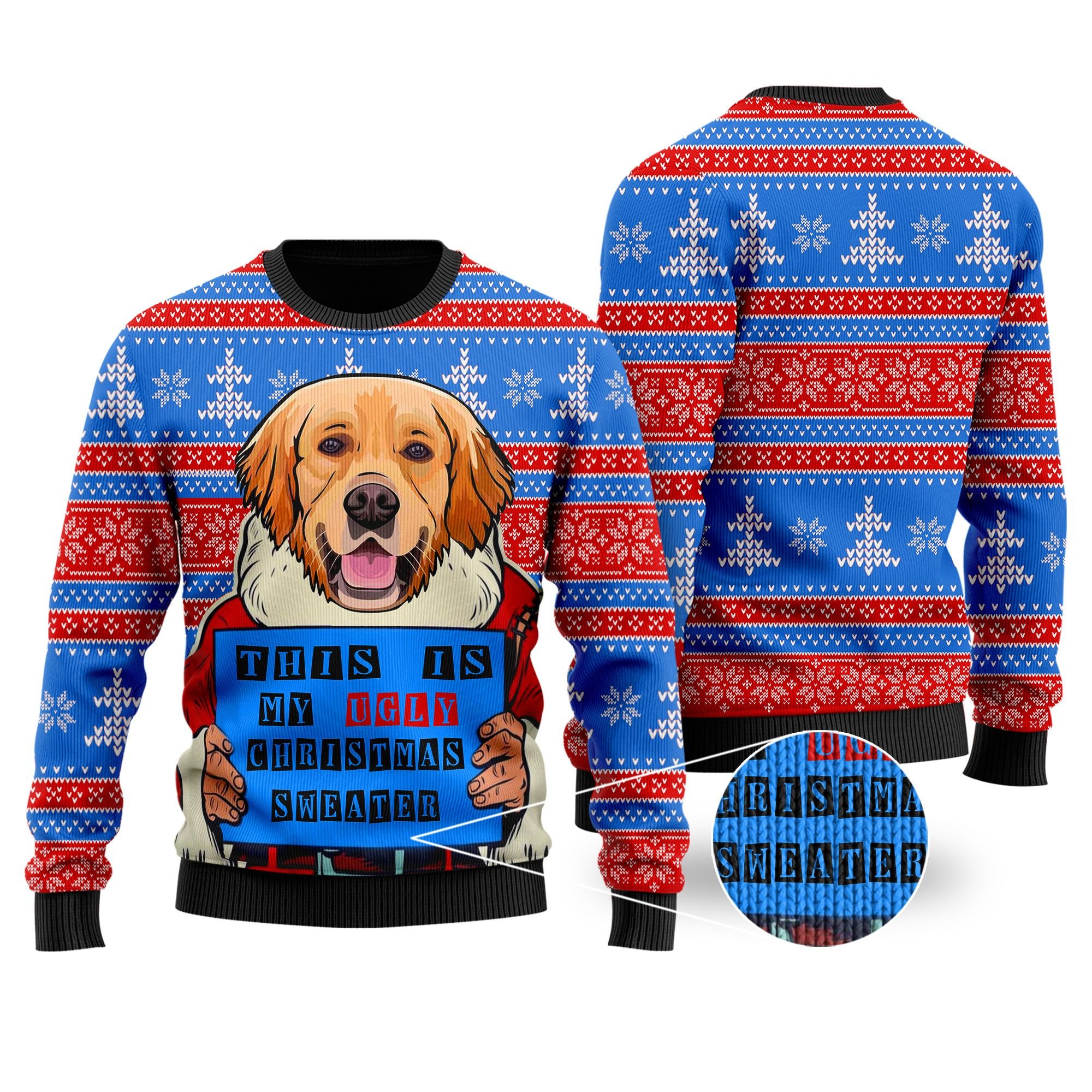 This Is My Funny Golden Retriever Santa Claus For Dog Owners And Lovers Ugly Christmas Sweater This Is My Funny Golden Retriever Santa Claus For Dog Owners And Lovers Ugly Christmas Sweater