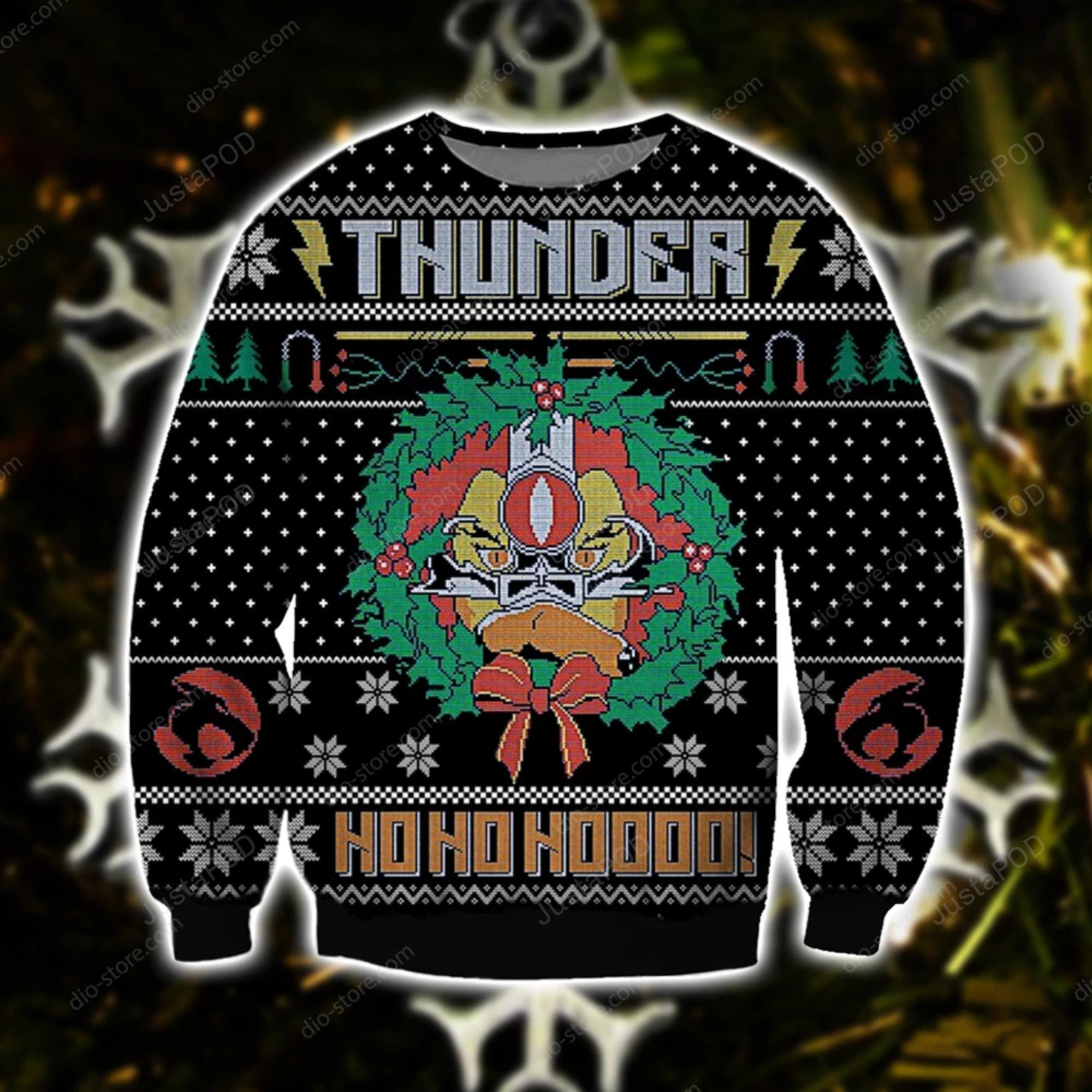 Thunder Ho Ho Ho Knitting Pattern For Unisex Ugly Christmas Sweater Thunder Ho Ho Ho Knitting Pattern For Unisex Ugly Christmas Sweater