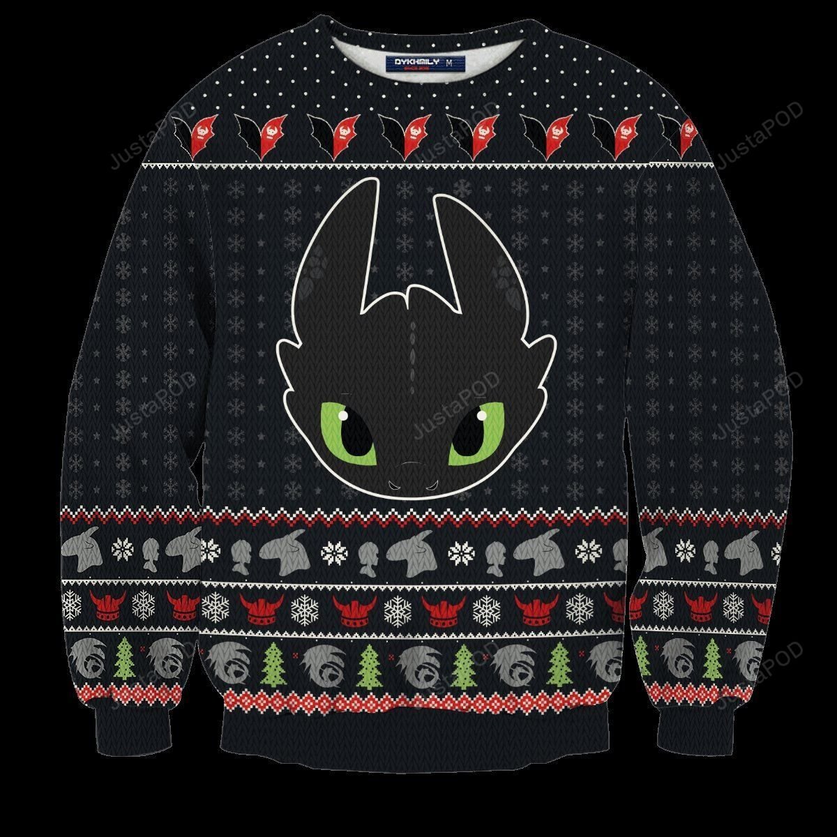 Toothless How to Train Your Dragon Ugly Christmas Sweater Toothless How to Train Your Dragon Ugly Christmas Sweater