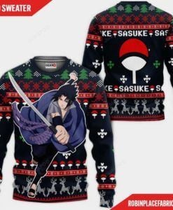 Uchiha Sasuke Naruto Anime Ugly Christmas Sweater