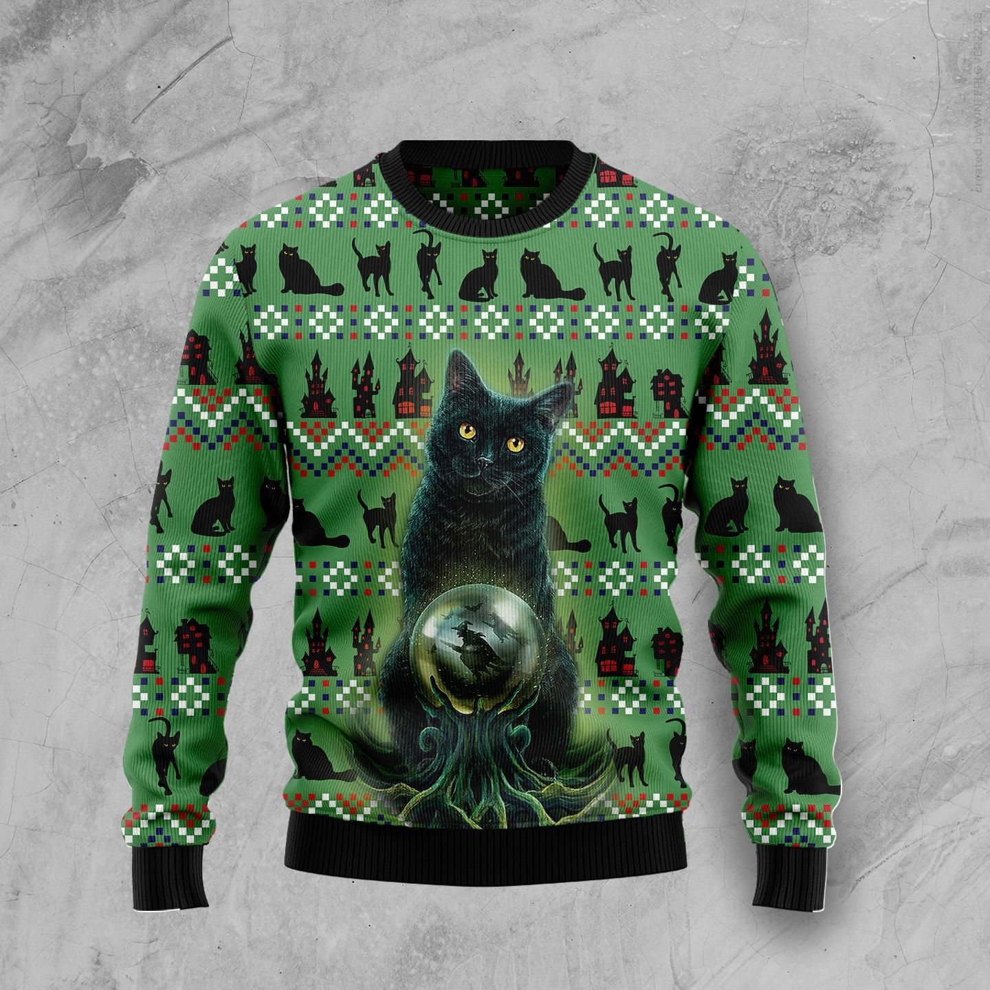 Ugly Black Cat Ugly Christmas Sweater Ugly Black Cat Ugly Christmas Sweater