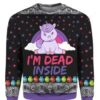 Unicorn I?m Dead Inside Ugly Christmas Sweater